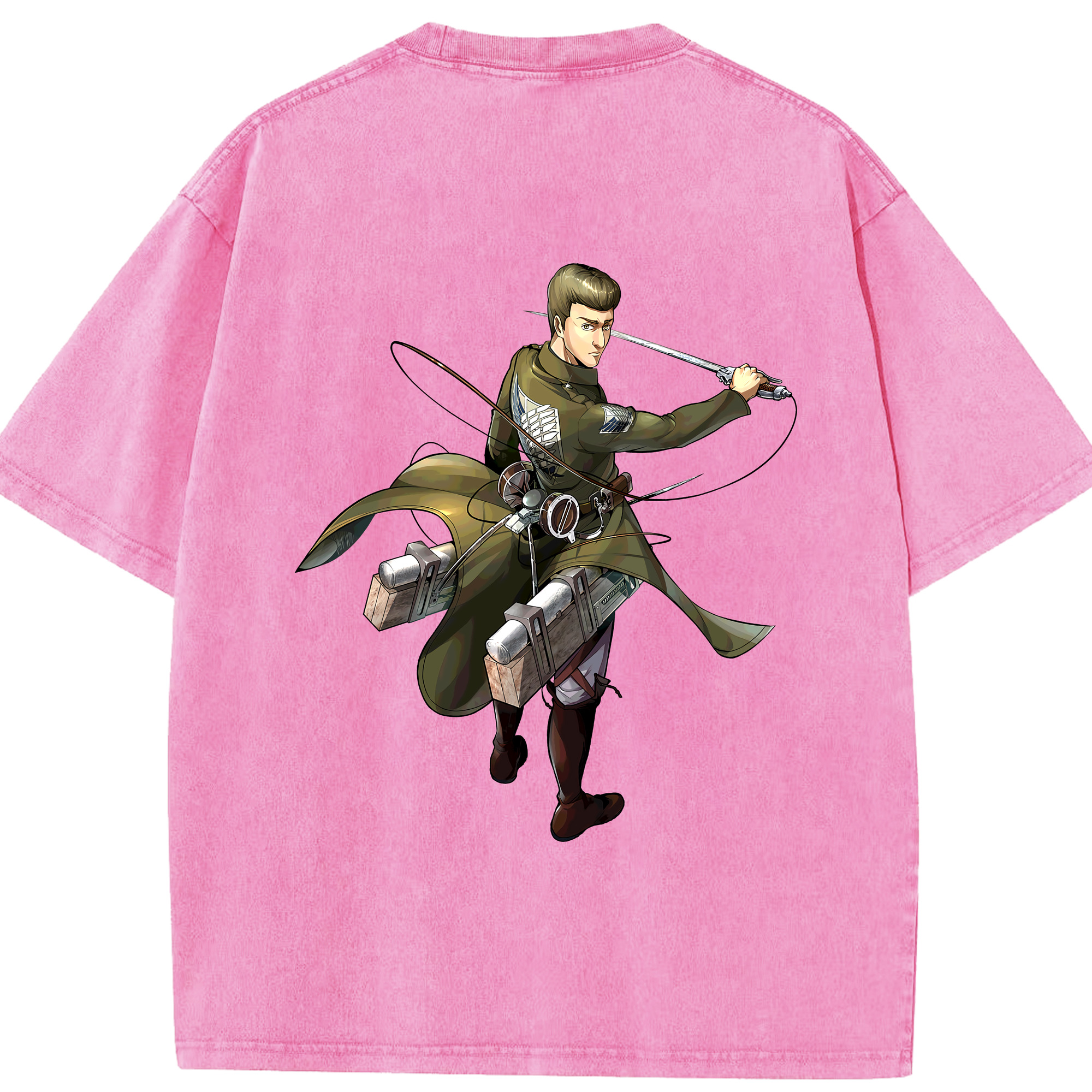 （画像用） 進撃の巨人 Attack on Titan 綿100% ヴィンテージ風 半袖Tシャツ（背面プリント）